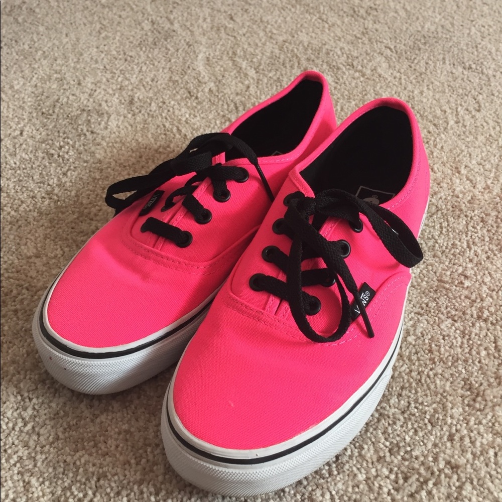 Vans authentic hot pink nwot